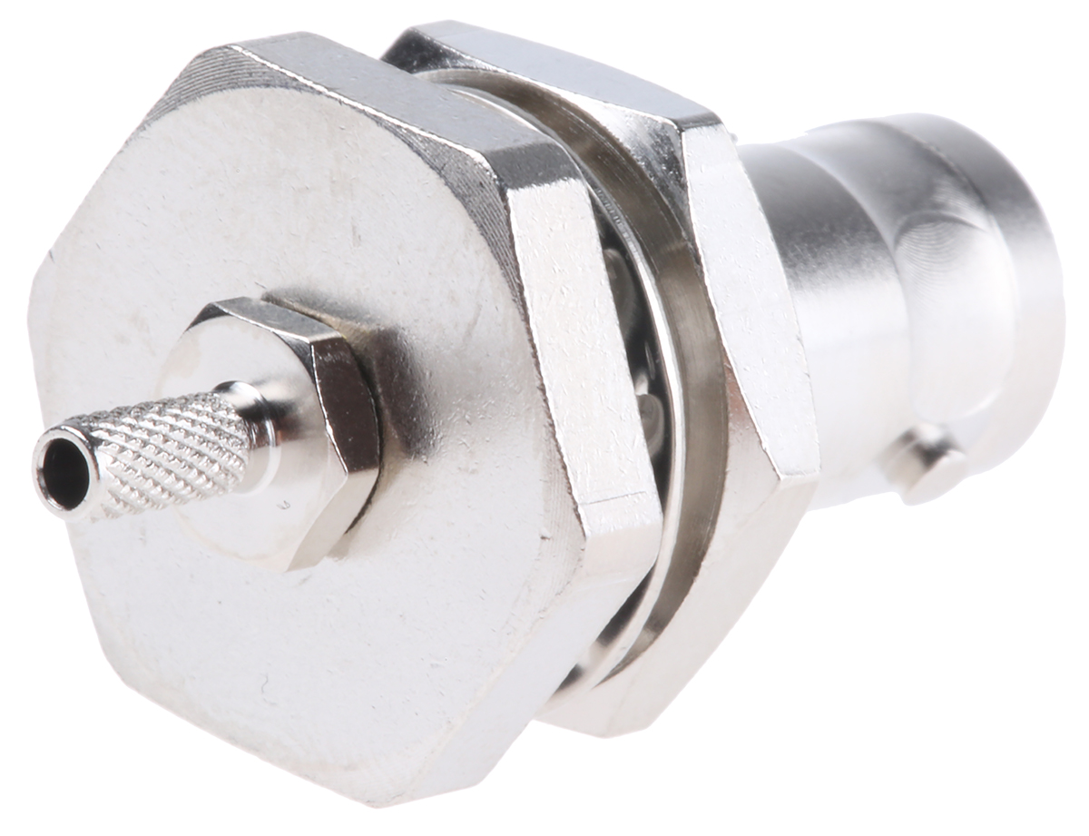 Telegartner, Jack Panel Mount BNC Connector, 50Ω, Crimp Termination, Straight Body