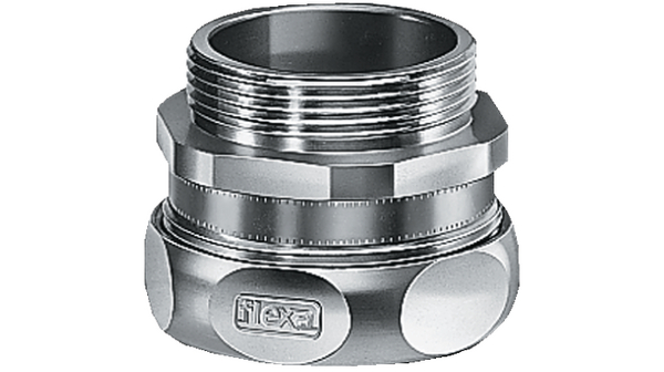 Flexa Conduit Plug, Conduit Fitting, M20 x 1.5, Nickel Plated Brass, Silver