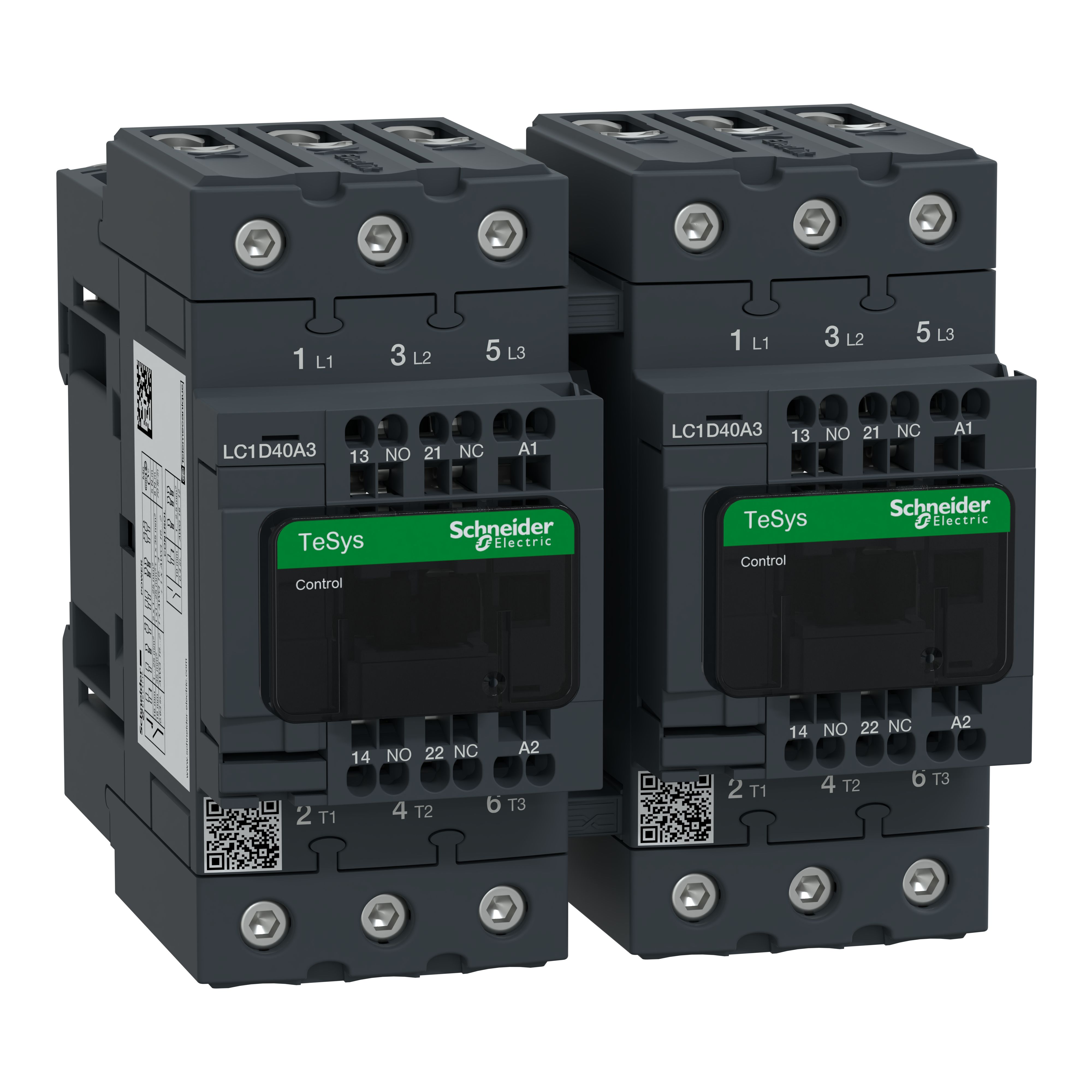 Schneider Electric TeSys D LC2D Reversing Contactor, 3-Pole, 40 A, 1 NO + 1 NC