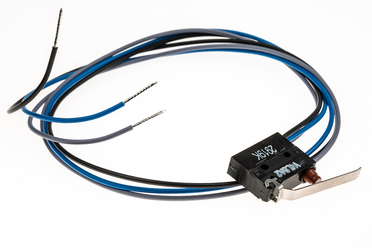 Saia-Burgess Lever Snap Action Micro Switch, Pre-wired Terminal, 5 A @ 250 V ac, SPDT, IP6K7