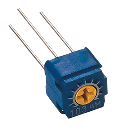 500Ω, Through Hole Trimmer Potentiometer 0.5W Top Adjust Nidec Components, CT6