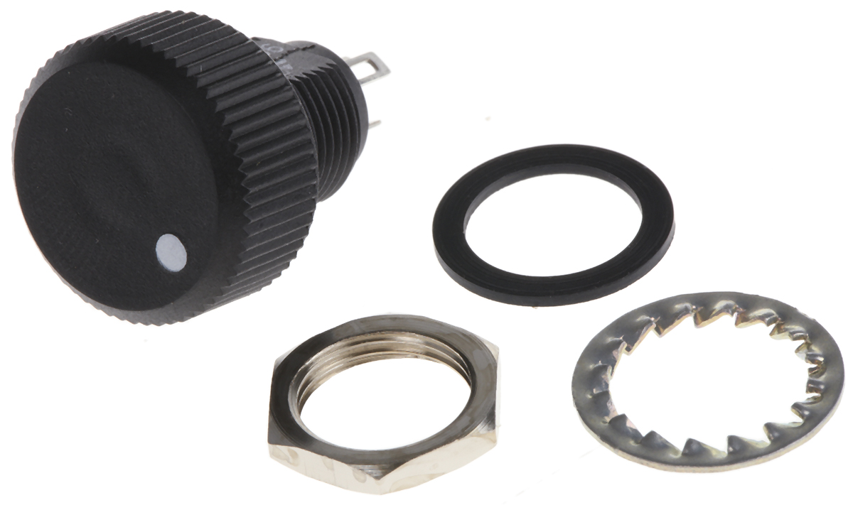 Vishay P16 1MΩ Rotary Potentiometer 1-Gang Panel Mount, P16NP105MAB15