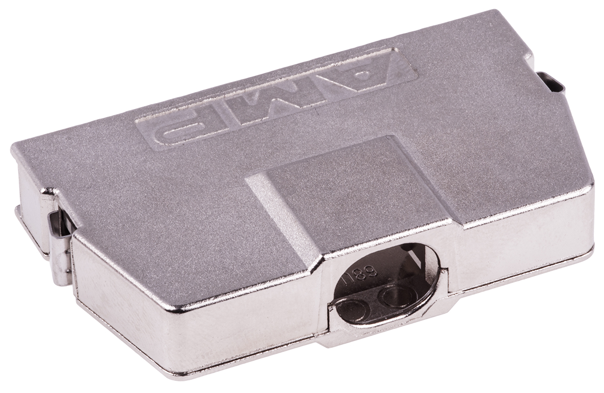 TE Connectivity AMPLIMITE .050 Series Zinc D Sub Backshell, 68 Way, Strain Relief