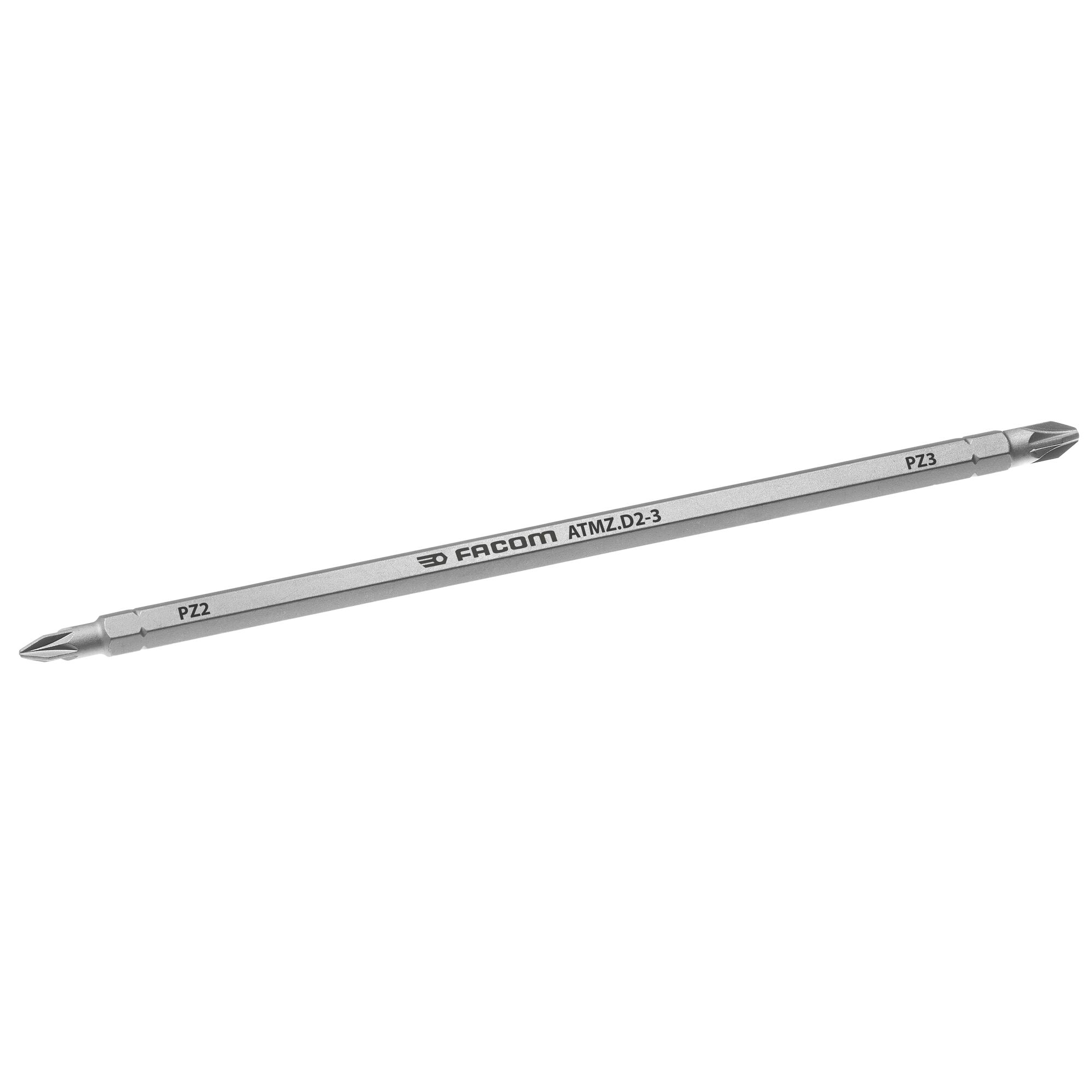 Facom Pozidriv Reversible Screwdriver Blade, PZ2, PZ3 Tip