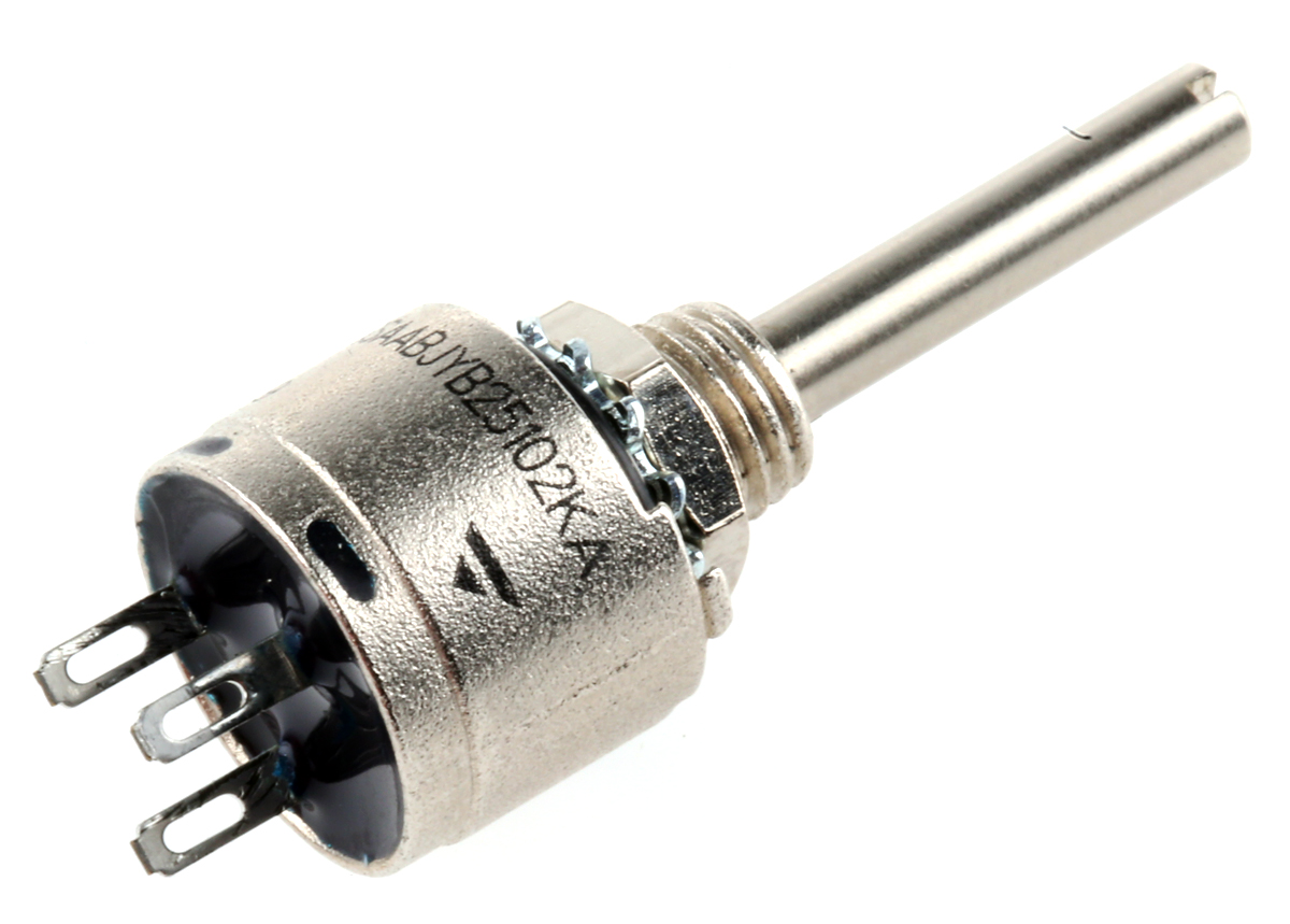 Vishay PRV6 1kΩ Rotary Potentiometer 1-Gang Panel Mount, PRV6SAABJYB25102KA