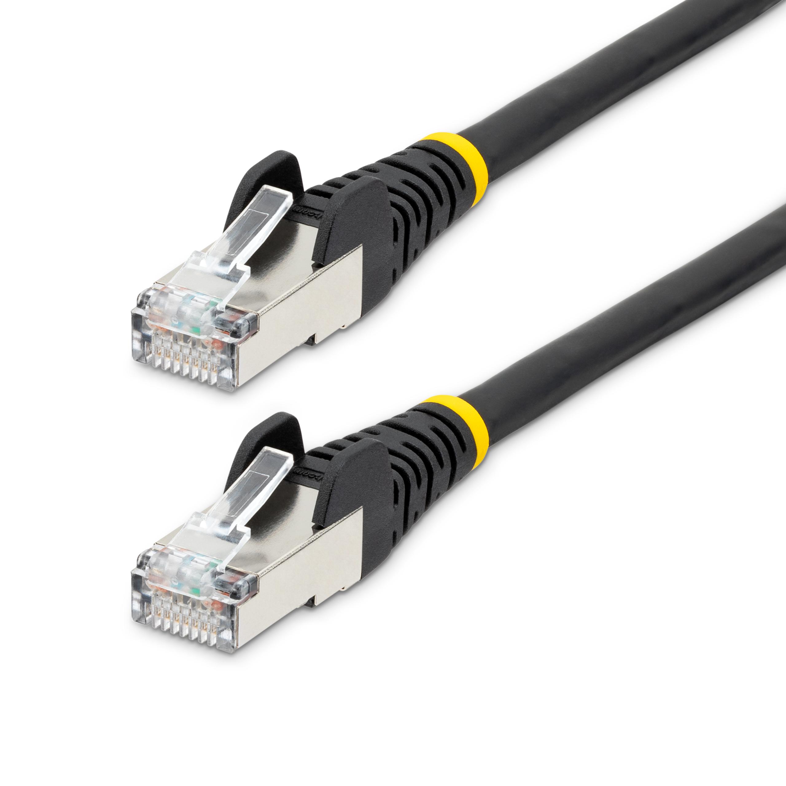StarTech.comNLBK, 500mm Cat6a, Black RJ45 to Male RJ45 Male, Braid Shielded, Terminated LSZH Sheath