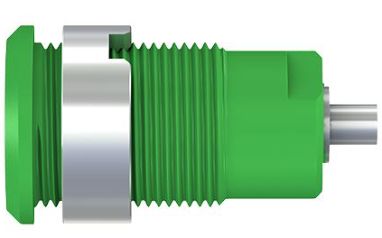 Staubli Green Female Banana Socket, 4 mm Connector, Solder Termination, 24A, 1000V, Nickel Plating