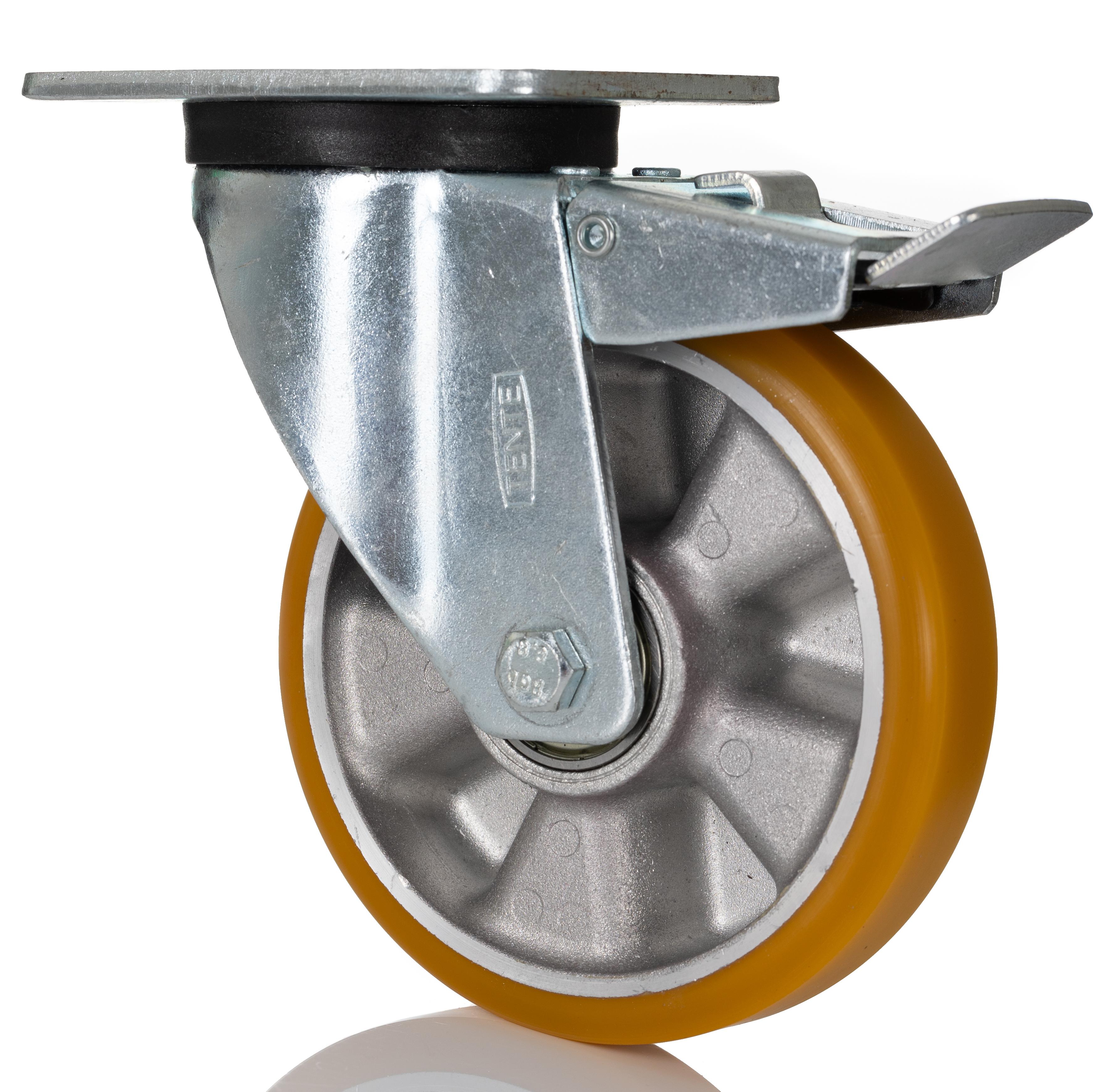 Tente Braked Swivel Castor Wheel, 300kg Capacity, 125mm Wheel