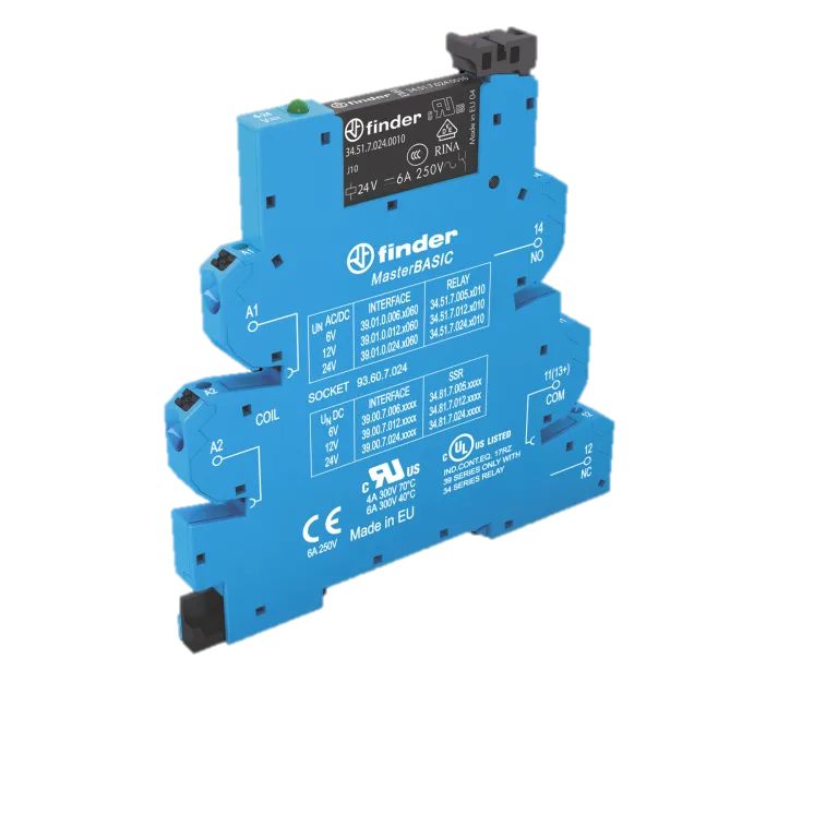Finder 39 Series Electromechanical Interface Relay, DIN Rail Mount, 24V ac/dc Coil, SPDT, 1-Pole