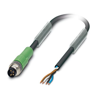 Phoenix Contact Male 4 way Straight Plug M8 to Free Cable End Sensor Actuator Cable, 5 m