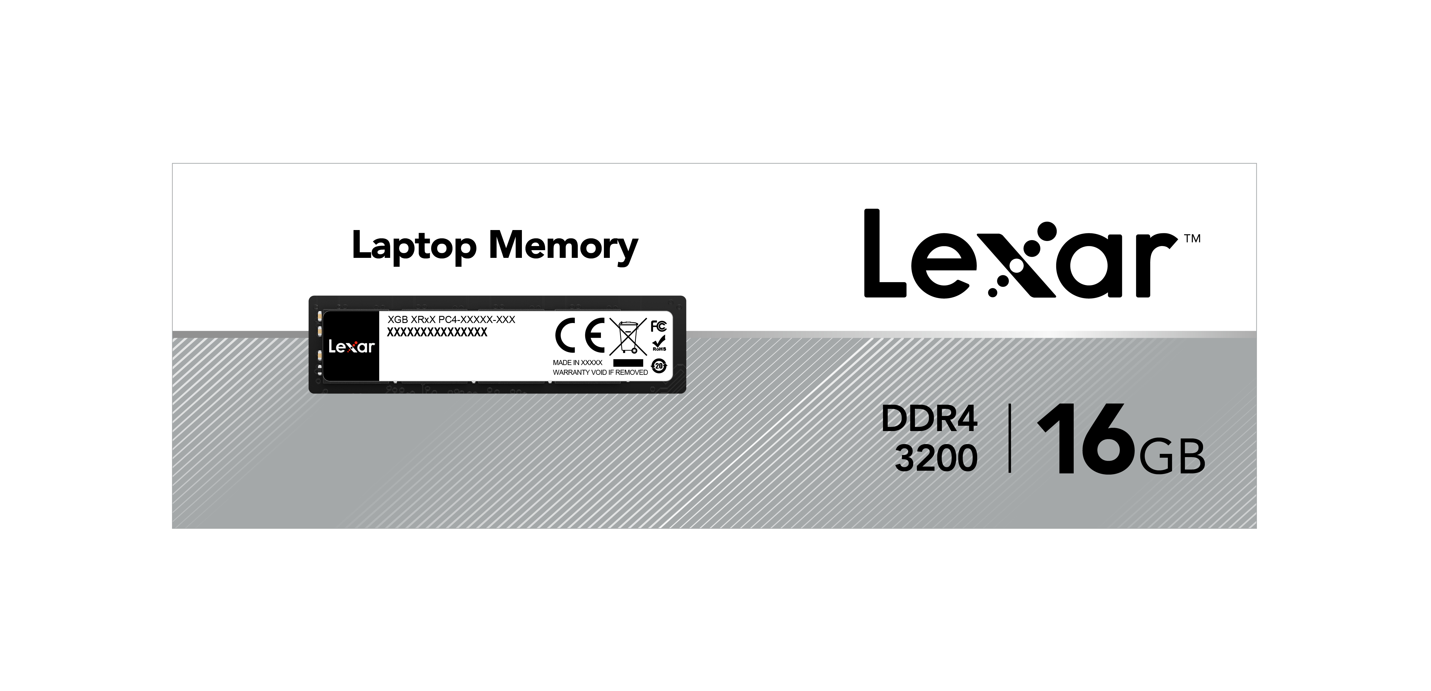 Lexar 16 GB DDR4 Laptop RAM, 3200MHz, DIMM, 1.2V