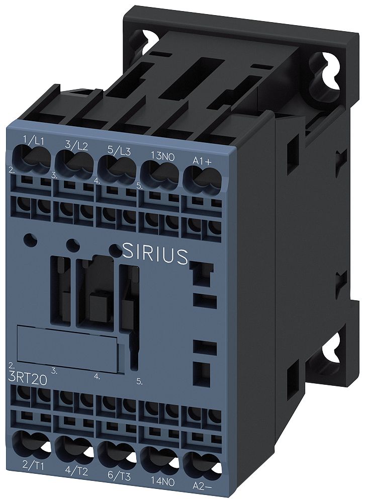 Siemens SIRIUS 3RT Size S00, 3RT2 Contactor, 24 V dc Coil, 3-Pole, 9 A, 4 kW, 1NO