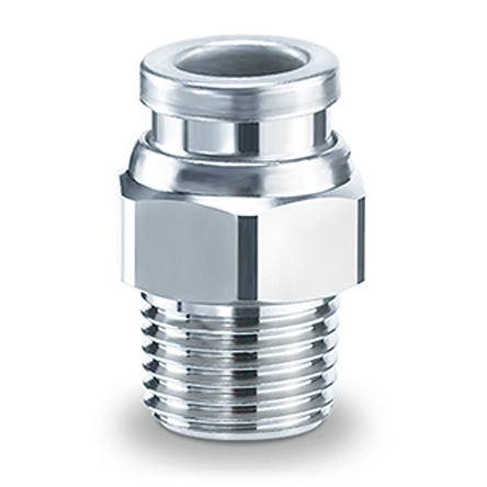 SMC KQB2 Series Male Connector, M5 x 0.8 to Push In 6 mm, Threaded-to-Tube Connection Style