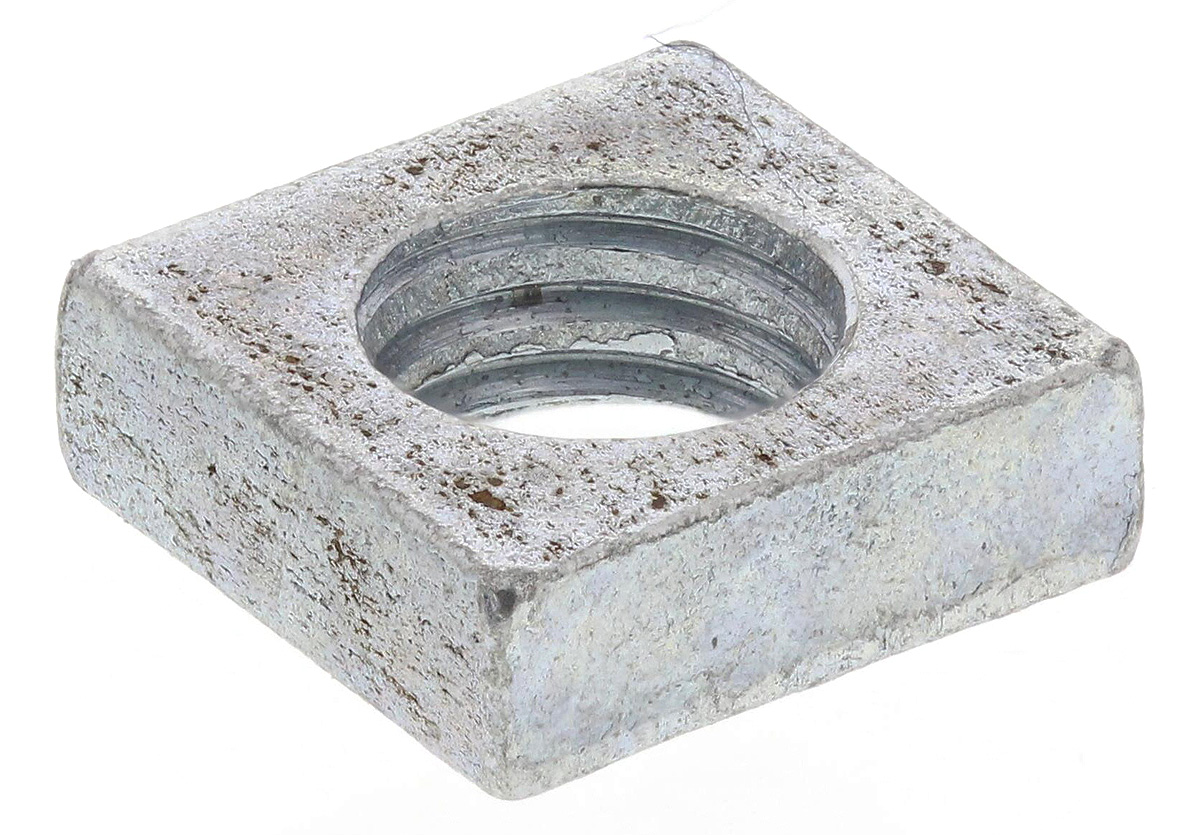 RS PRO M5 8mm Steel Square Nuts, Bright Zinc Plated Finish