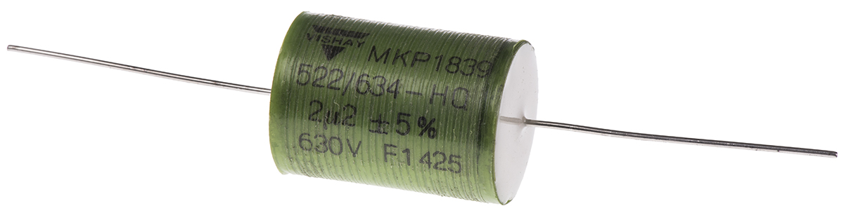 Vishay MKP 1839 HQ Polypropylene Film Capacitor, 630V dc, ±5%, 2.2μF, Through Hole