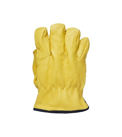 Polyco Healthline Daytona Yellow Leather Reusable Gloves, Size 10, Nitrile Foam Coating