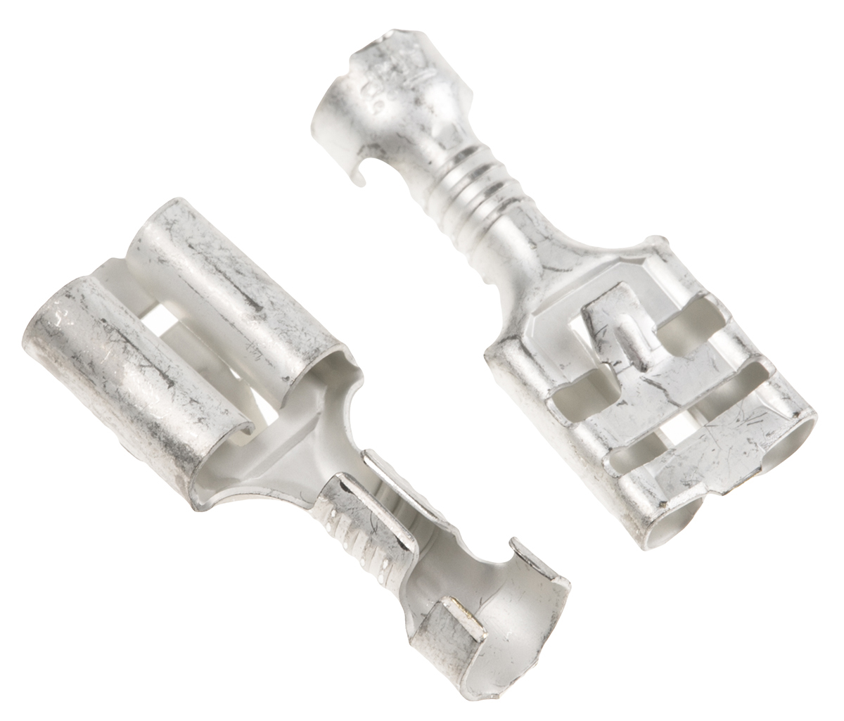 TE Connectivity FASTIN-FASTON .250 Uninsulated Female Spade Connector, Receptacle, 6.35 x 0.81mm Tab Size, 1mm² to