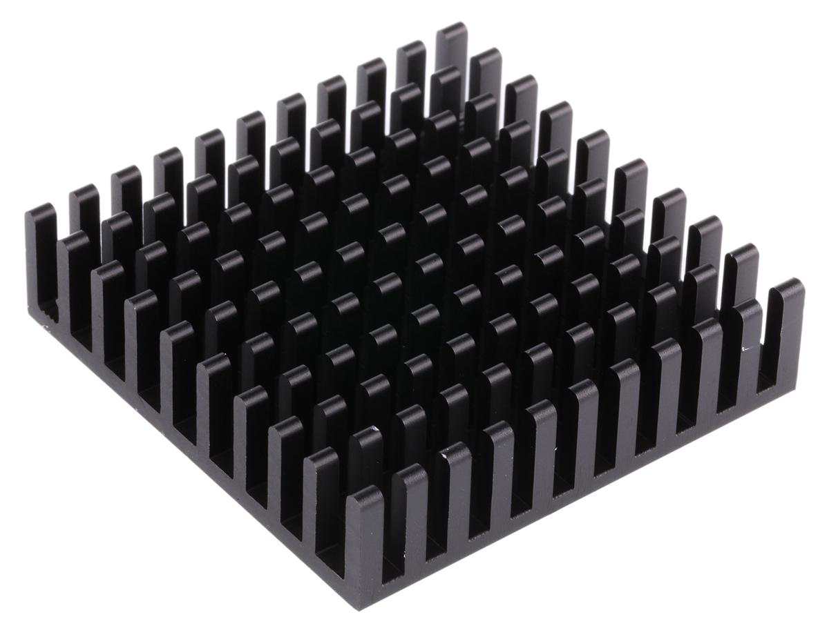 Fischer Elektronik Heatsink, Universal Square Alu, 13.8K/W, 40 x 40 x 10mm, Adhesive Foil, Conductive Foil