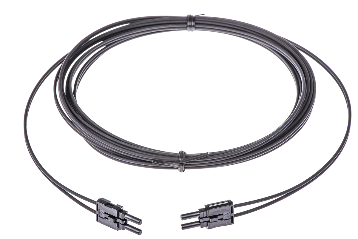 Broadcom Duplex Fibre Optic Cable, 1000μm, Black, 5m