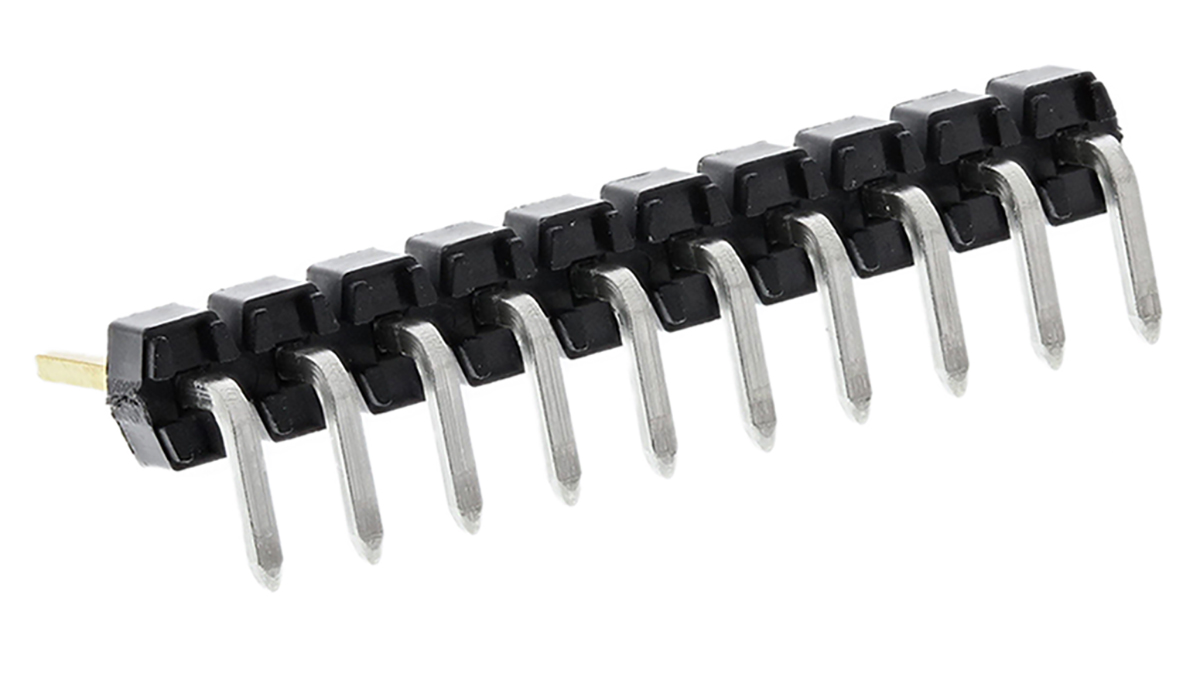 Molex C-Grid III Series Right Angle Through Hole Pin Header, 10 Contact(s), 2.54 mm Pitch, 1 Row, Unshrouded
