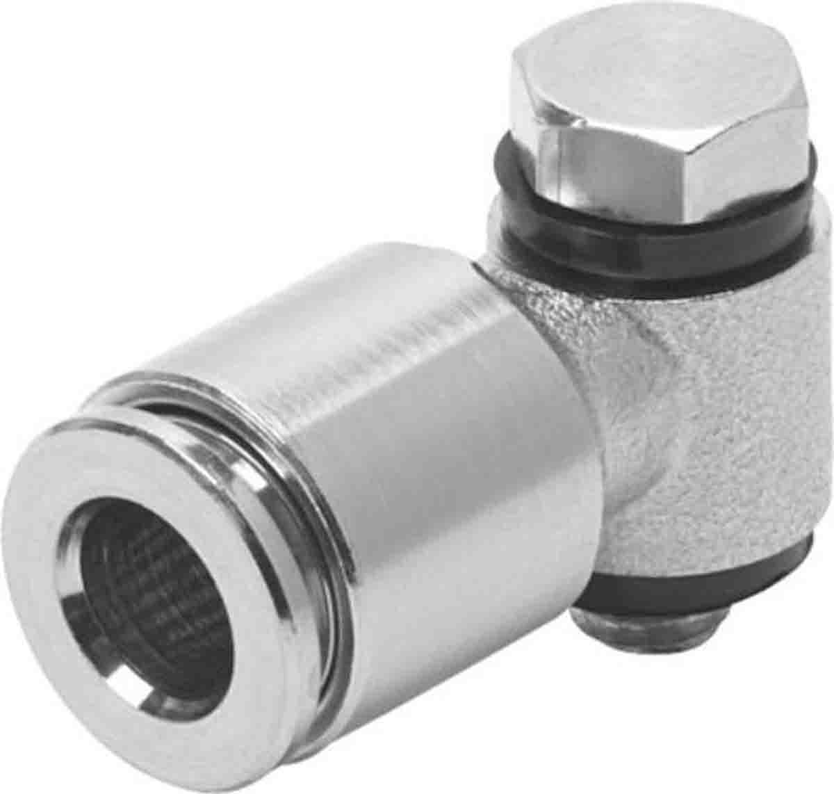 Festo Elbow Threaded Adaptor, G 1/4 Male to Push In 8 mm, Threaded-to-Tube Connection Style, 558833