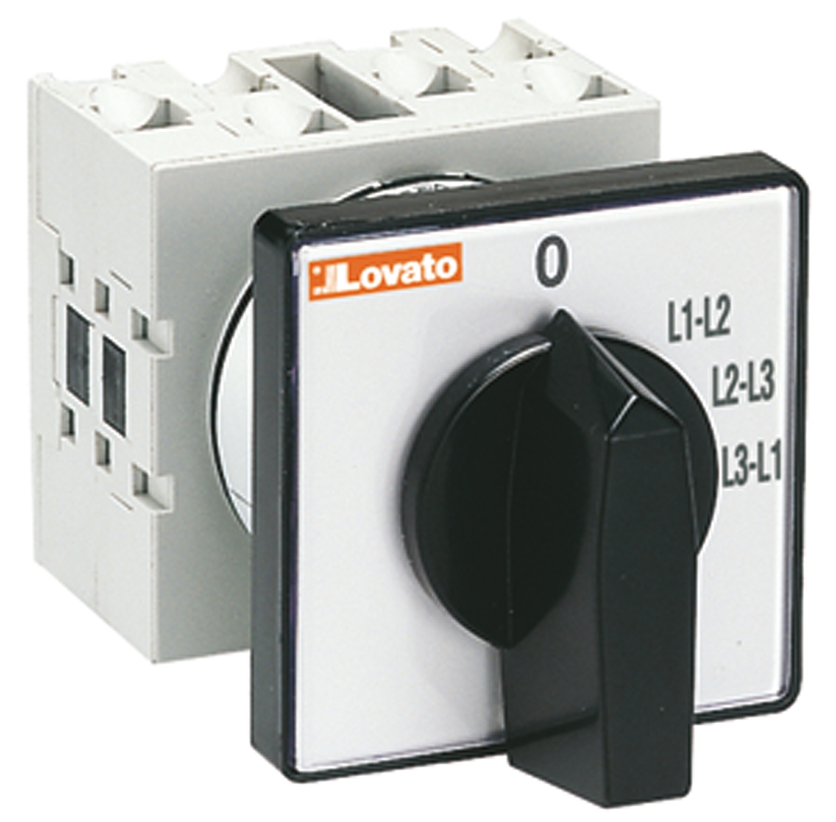Lovato 4 Position 30° Voltmeter Cam Switch, 16A, Knob Actuator