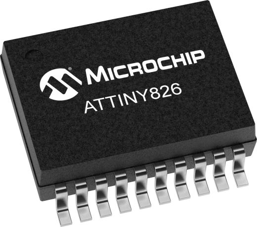 Microchip ATTINY826-XU, 12 bit AVR, tinyAVR 2 Microcontroller, 20 MHz, 8kB FLASH, 20-Pin SSOP