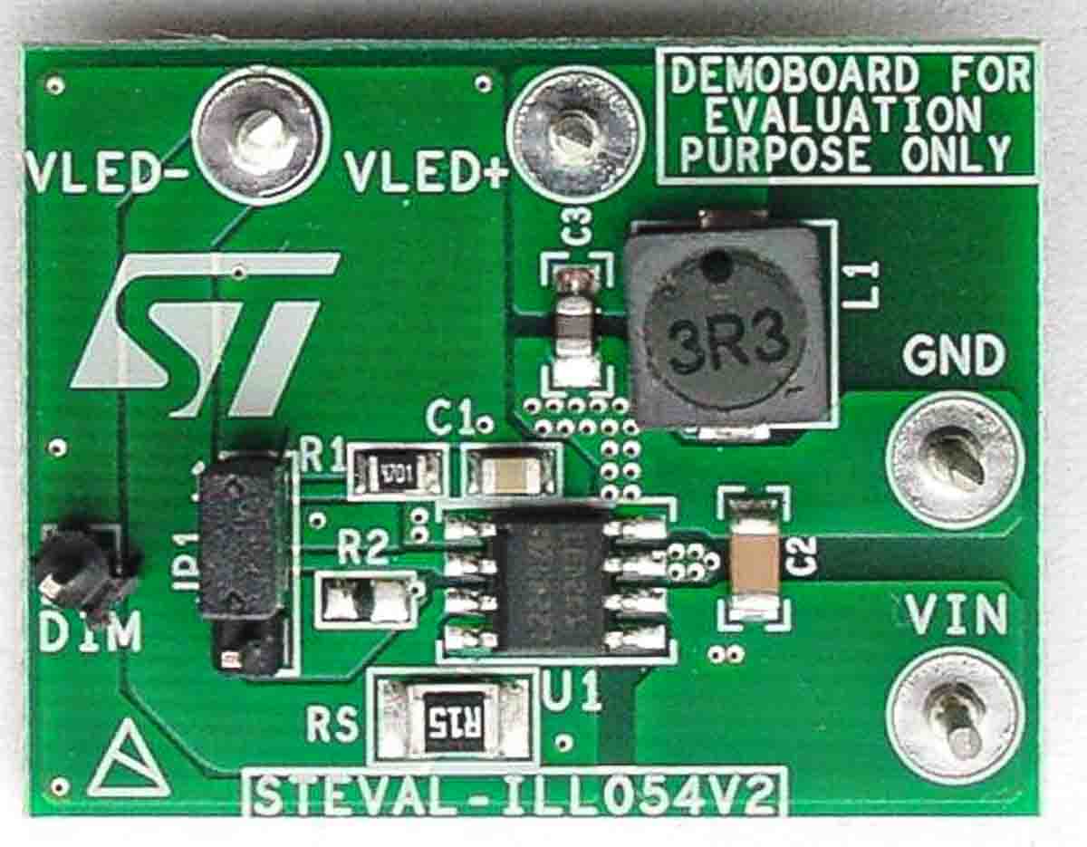 STMicroelectronics STEVAL-ILL054V2, STEVAL LED Driver Evaluation Board for LED2001 for Dimming LED Driver