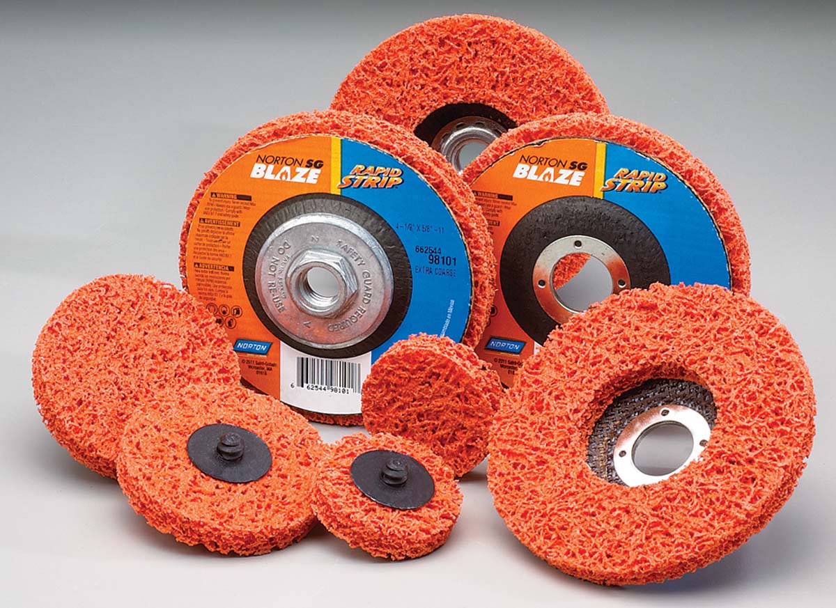 Norton Blaze Rapid Strip Ceramic Stripping Disc, 50mm, Coarse Grade, 5 in pack