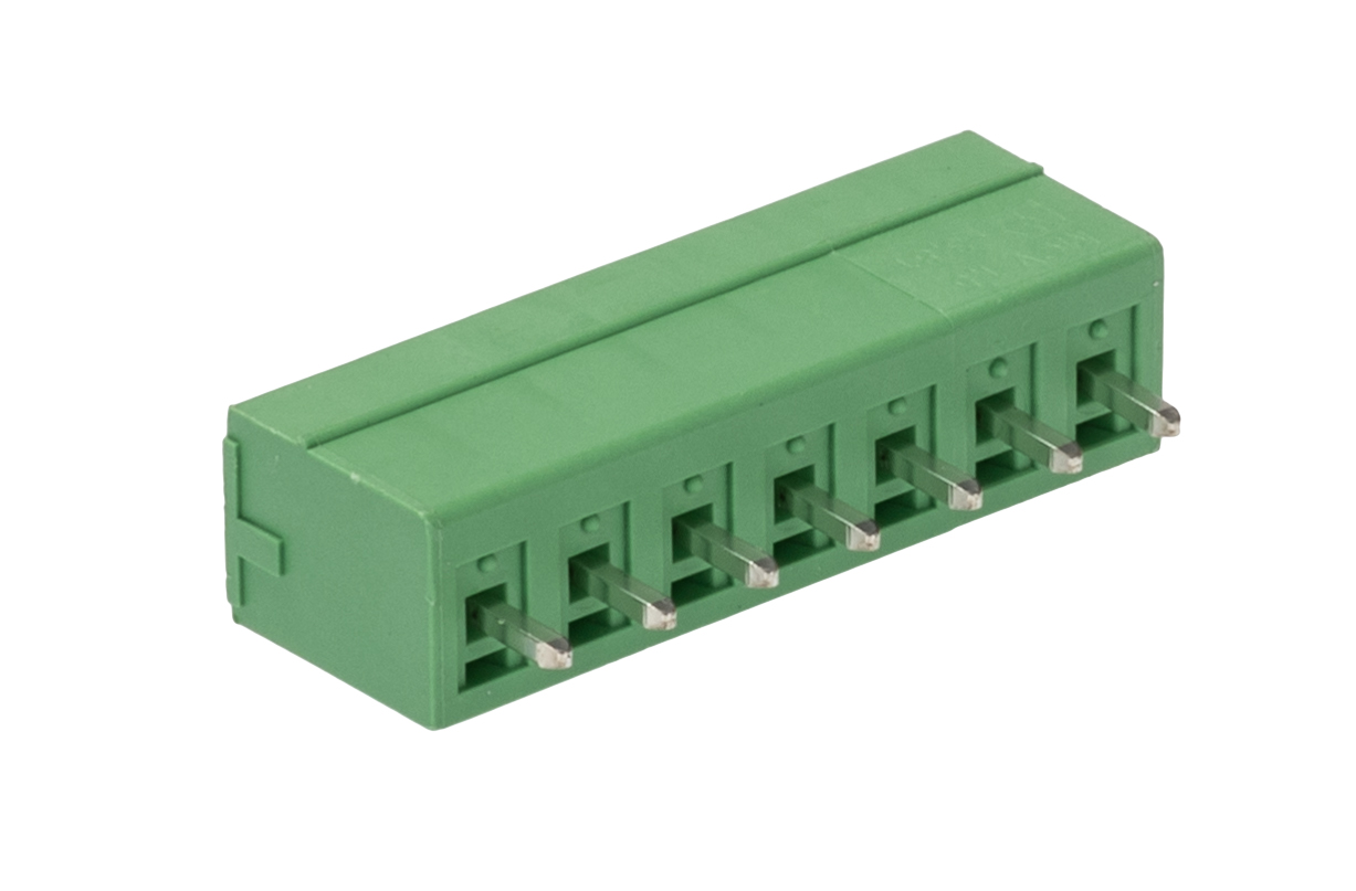 Phoenix Contact, 3.81mm Pitch, MCV 1.5/7-G-3.81, 7 Way, , Pluggable Terminal Block, Header, Wave Soldering, Solder