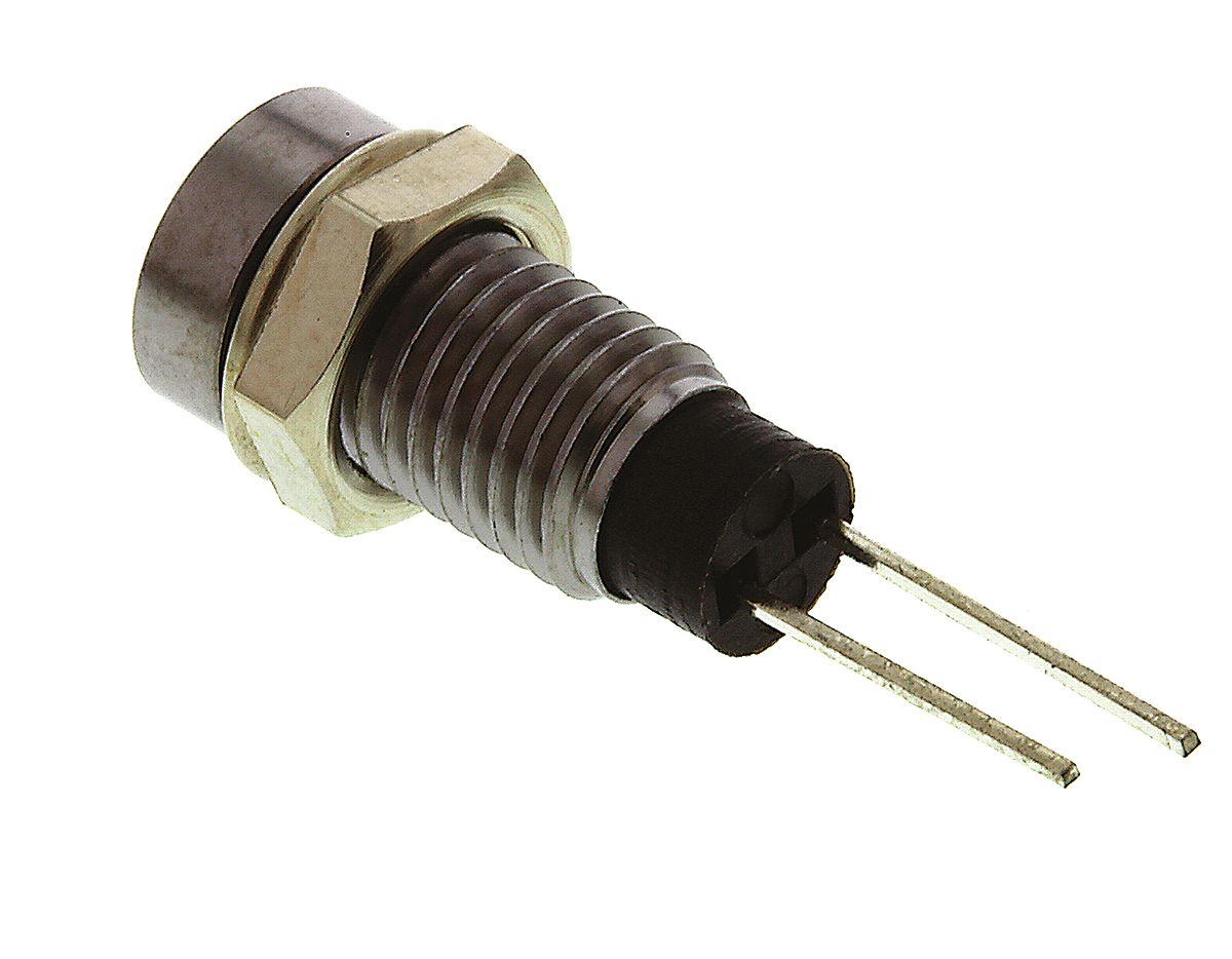 Bulgin Red Panel Mount Indicator, 2V, 6.1mm Mounting Hole Size, Lead Wires Termination