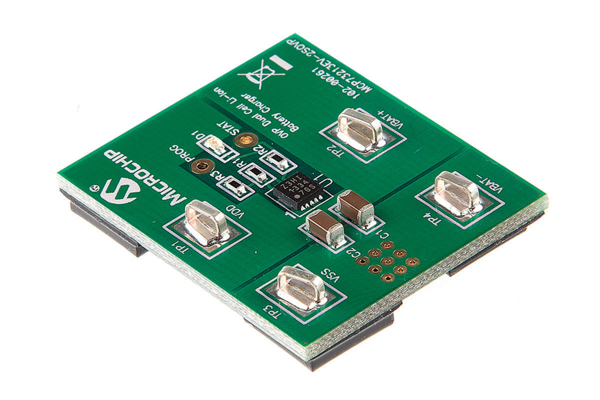 Microchip OVP Dual-Cell Li-Ion Battery Charger Battery Charger for MCP73213