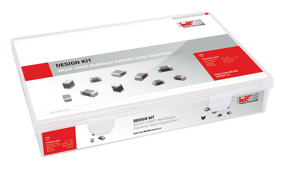 Wurth Elektronik, Surface Mount X5R, X7R Capacitor Kit 3600 pieces