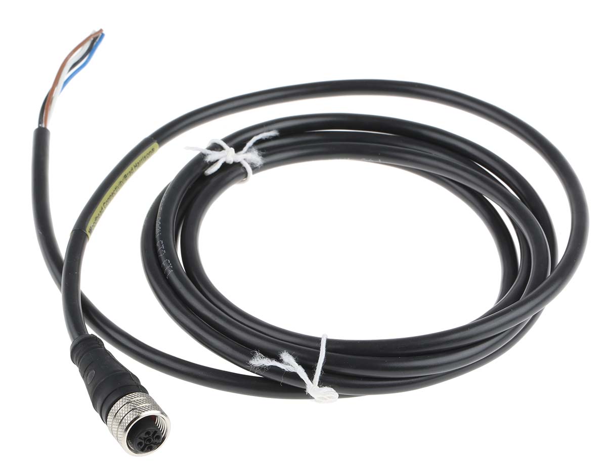 Brad from Molex Female 4 way M12 to Female Free End Sensor Actuator Cable, 2 m