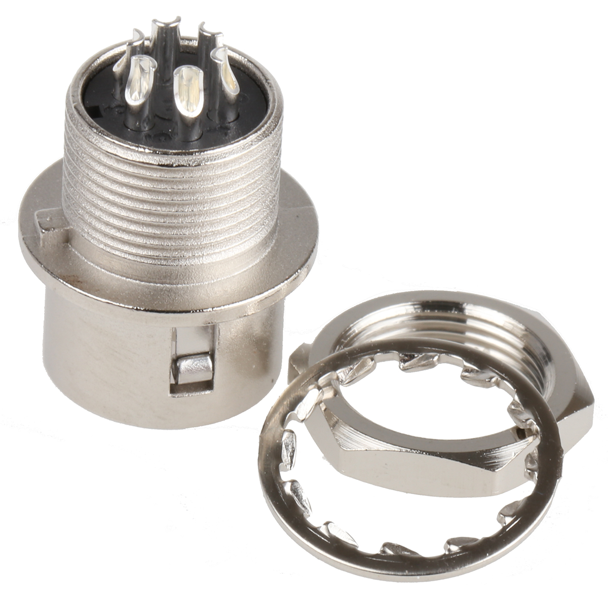 Hirose Circular Connector, 6 Contacts, Panel, Miniature Connector, Socket, Male, HR10 Series