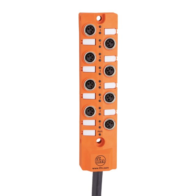 ifm electronic EBC Series Sensor Box, M8, 5m cable, 8 port