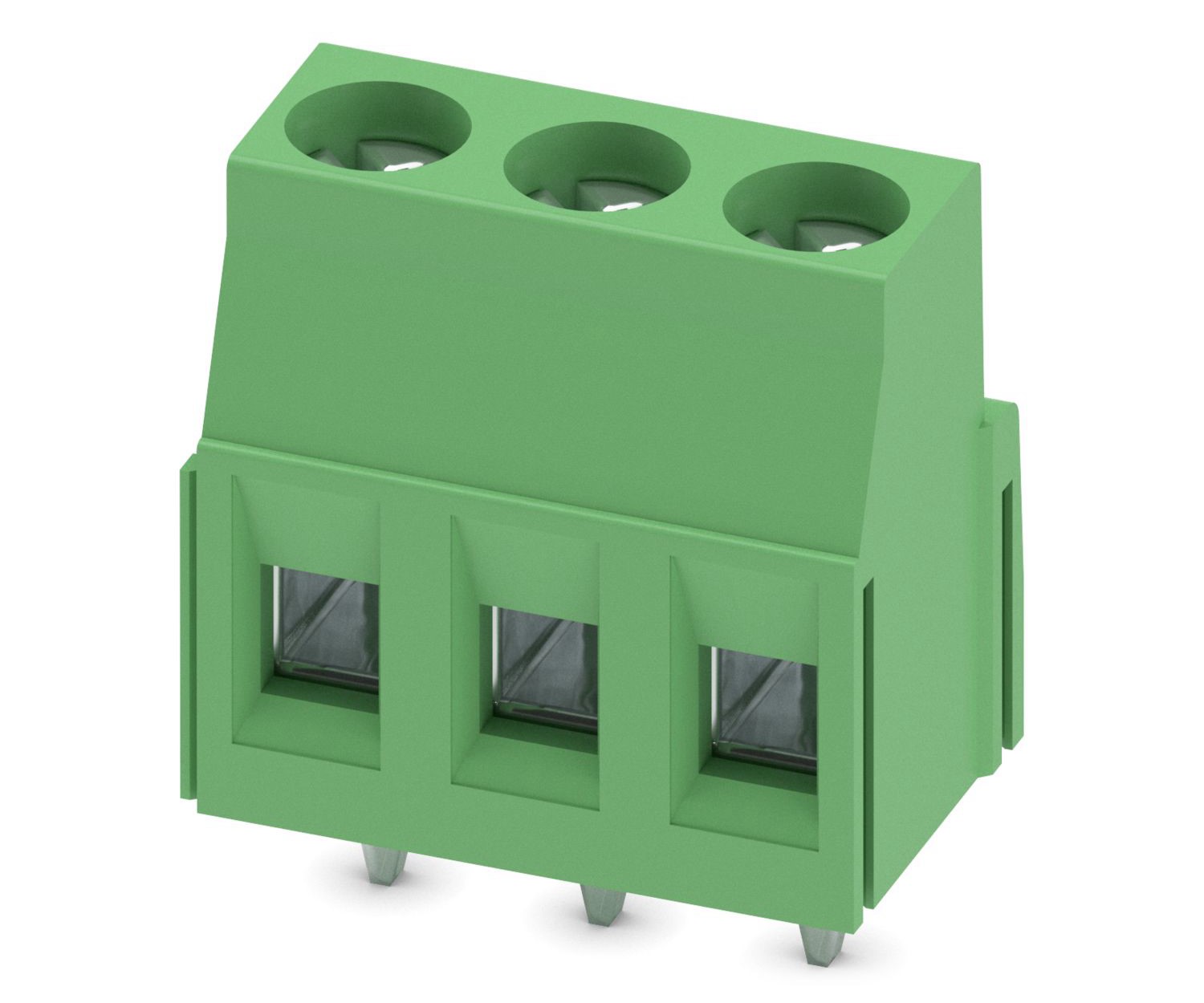 Phoenix Contact MKDSN 2.5/3 Series PCB Terminal Block, 3-Contact, 5mm Pitch, Through Hole Mount, 1-Row, Screw