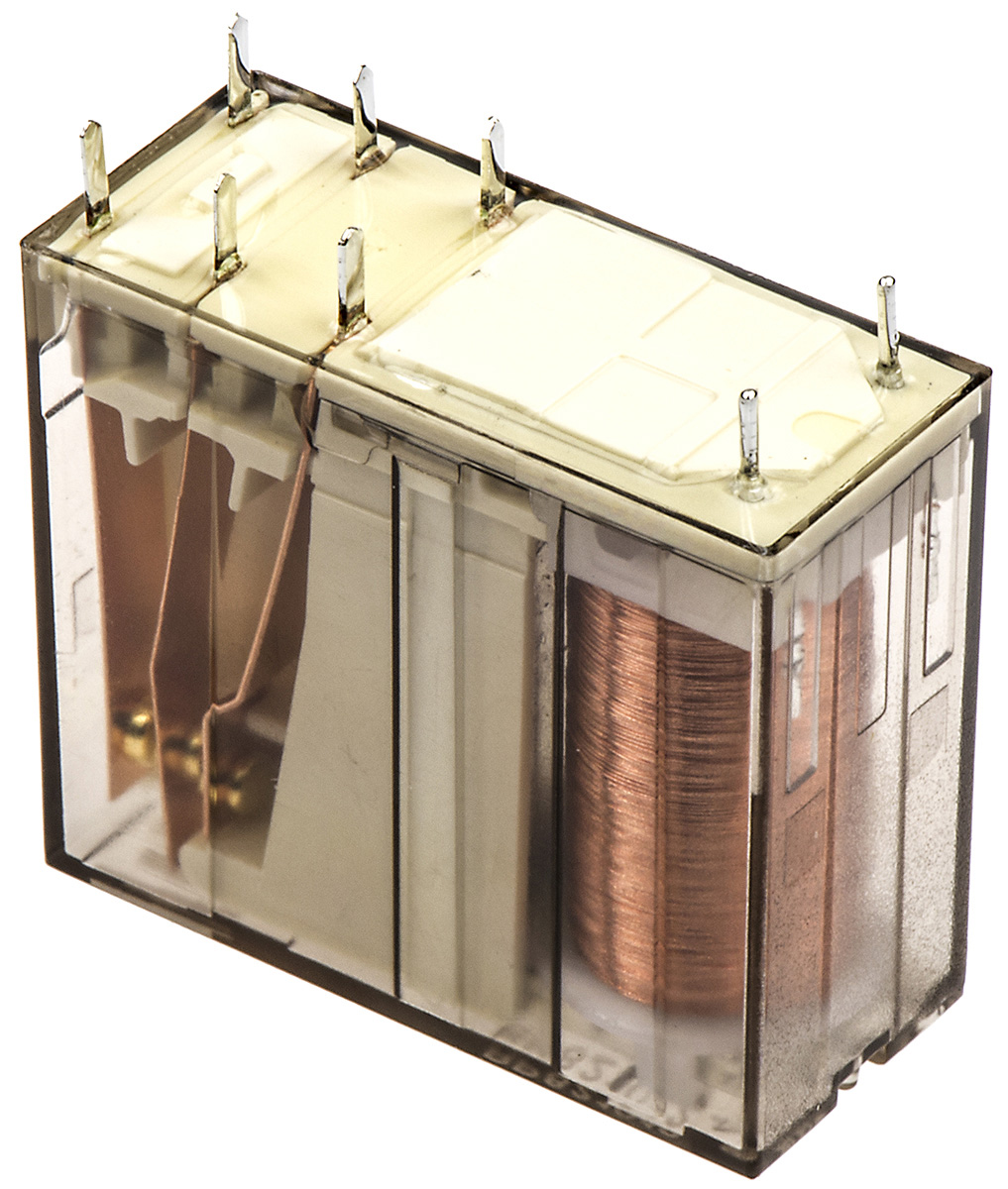 TE Connectivity PCB Mount Non-Latching Relay, 12V dc Coil, 8A Switching Current, DPDT