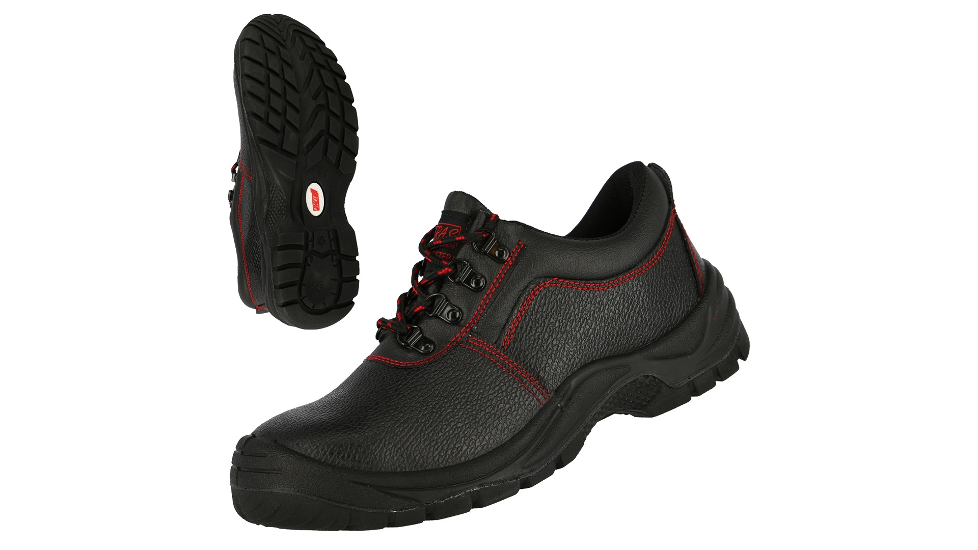 NITRAS SAFETY 7205 Unisex Black Steel Toe Capped Safety Shoes, UK 6 1/2, EU 40