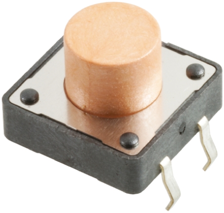 Wurth Elektronik Pink Button Tactile Switch, SPST 50 mA @ 12 V dc 5mm Through Hole