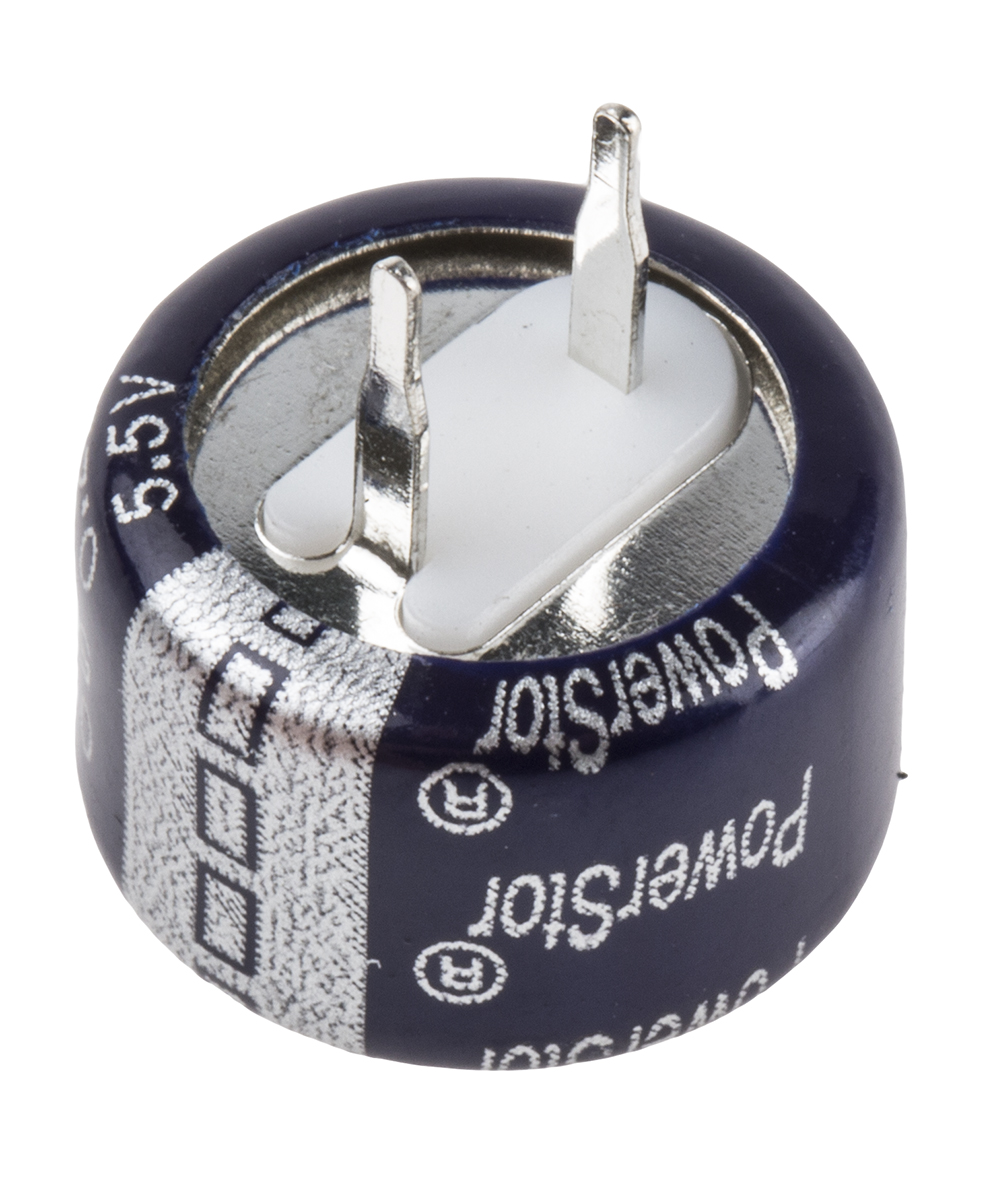 Eaton 0.22F Supercapacitor -20 → +80% Tolerance 5.5V dc, Through Hole