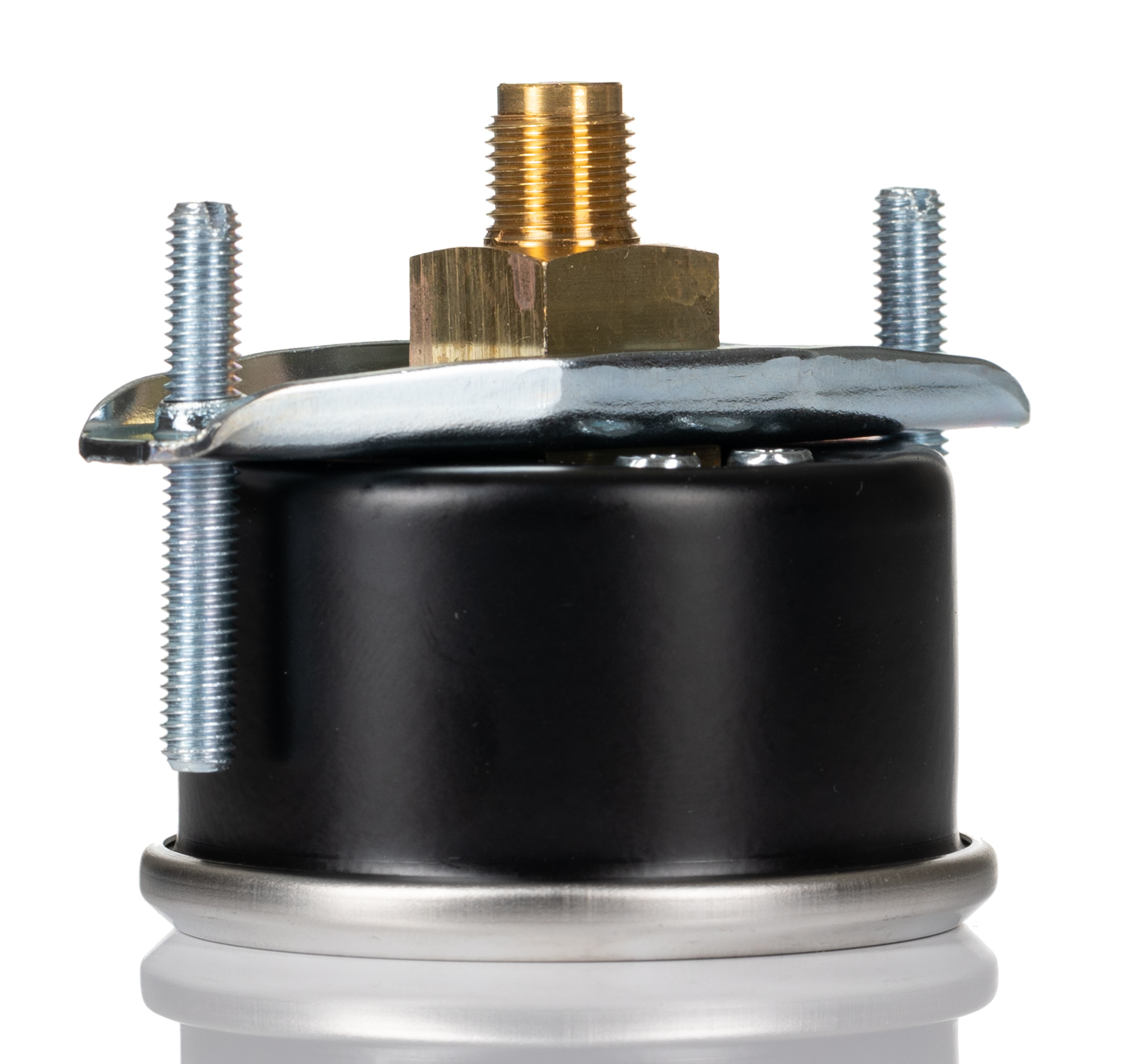 RS PRO G 1/8 Analogue Pressure Gauge 4bar Back Entry 50mm Outside Diameter, UKAS