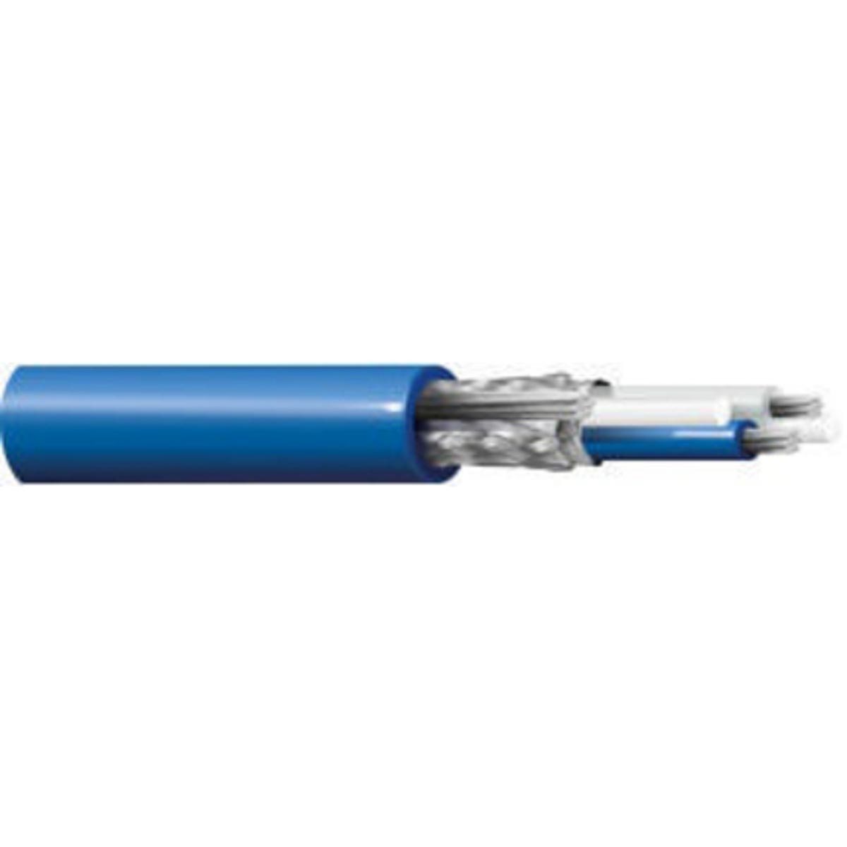 Belden, 9463NH series Shielded Blue Twinaxial Cable, 6.4mm OD 305m, 78 Ω impedance