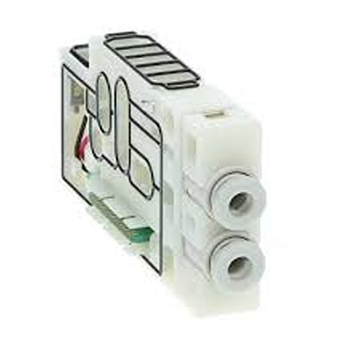 SMC SY50M series One-touch Fitting 8 mm Manifold Block for use with Valve, SY50M-2-1SA-C8-NA