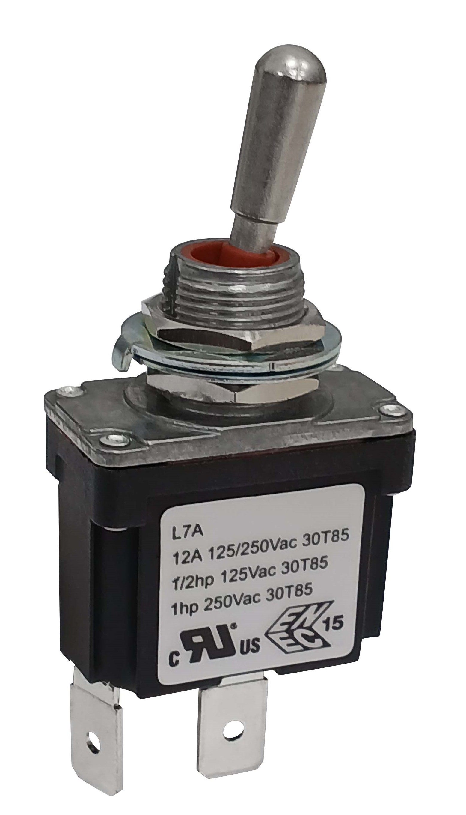 RS PRO Toggle Switch, Panel Mount, On-(Off), SPST, Quick Connect Terminal, 125, 250V ac