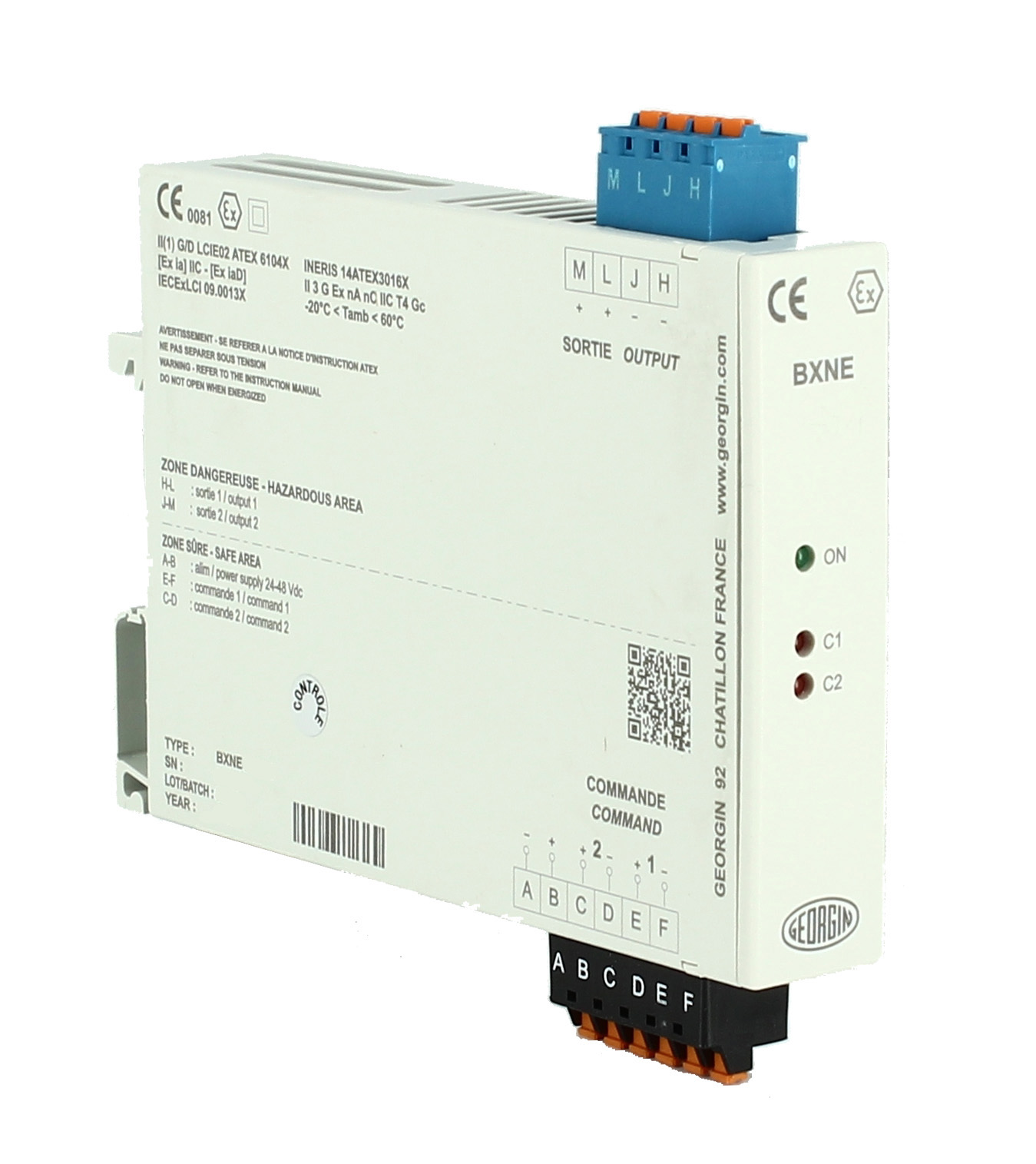 GEORGIN 1 Channel Intrinsic Security Power Supply, ATEX