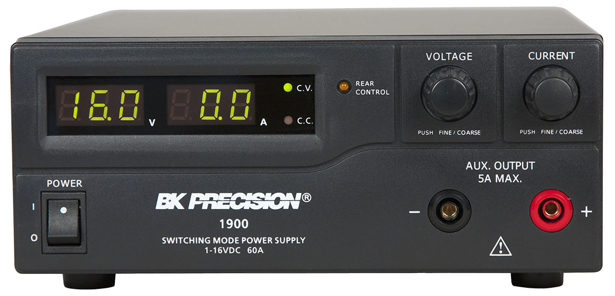 BK Precision 1900B Series Digital Bench Power Supply, 16V, 60A, 2-Output, 960W