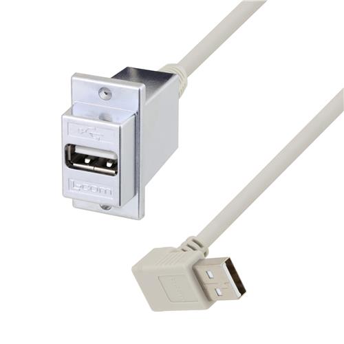 L-Com USB 2.0, Male USB A to Male Type A Plug, 12in