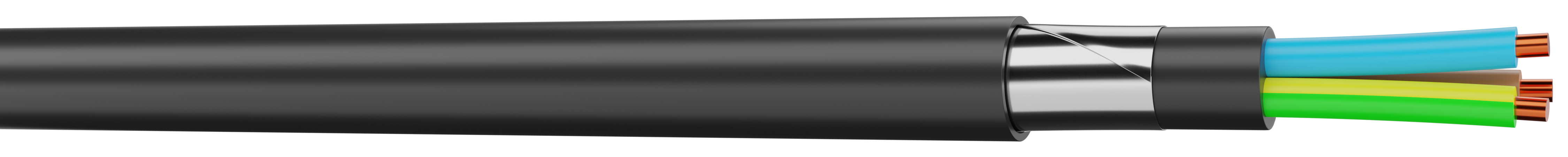 AXINDUS Armoured 1.5 mm² 12 Core Armoured Cable, Black Polyvinyl Chloride PVC, 100m