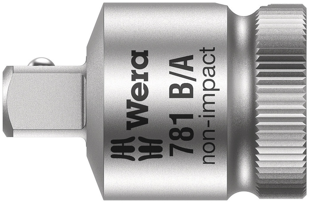 Wera 3/8 in Square Socket Adapter, 27 mm Overall